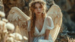 beautiful angel girl with wings