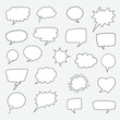 © ARTvektor - Set of empty hand drawn speech bubbles