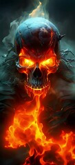 Wall Mural - Skull background (mov) for iPhone made with Ai generative