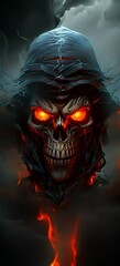 Wall Mural - Skull background (mov) for iPhone made with Ai generative