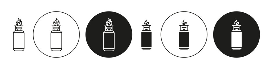 Wall Mural - Cooking gas simple vector symbol icon. Cooking gas set in a editable stroke.