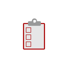 Sticker - Checklist icon isolated on transparent background