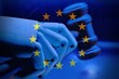© RafMaster - AI act regulation symbol in Europe. Concept words AI artificial intelligence act regulation on wooden block. Beautiful blue background. Business AI act regulation concept Copy space