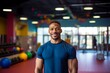 © vasyan_23 - Fitness, gym and happy african american man personal trainer ready for workout coaching