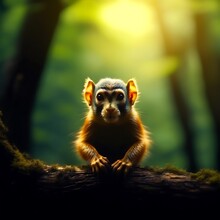 Squirrel Monkey On A Tree, World Wildlife Day