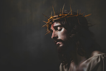 Fototapeta jesus christ in the crown of thorns