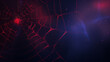 © Andreas - Spider web blue and red background