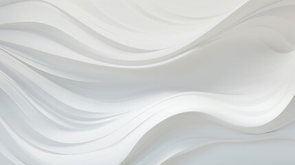 Wall Mural - Abstract 3D luxury curve shape white harmonious background.