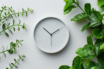 Wall Mural - Timeless Simplicity: Minimalist Clock Design...