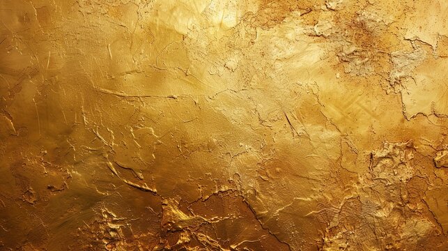 golden ornamental plaster or concrete texture.