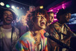 © pham - A diverse group of individuals singing and performing live on stage, passionately into a microphone.