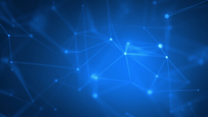 Poster - Luminous Network Plexus Abstract Background