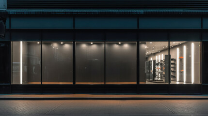 Wall Mural - Clothing shop with glass windows, shop colors black and white