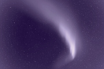 Sticker - monochrome violet space background. northern lights, aurora borealis