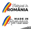 Vector made in Romania logos on a white background.