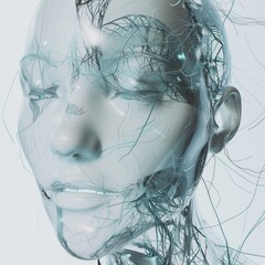 Wall Mural - artificial intelligence, integration, computer, android, mechanical robot