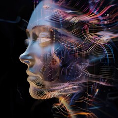 Wall Mural - artificial intelligence, integration, computer, android, mechanical robot