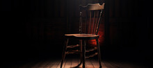 Wooden Chair With Dim Light 2
