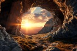 Fototapeta  - Resurrection Radiance: Christian Easter Background, 'He Has Risen