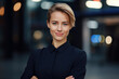 © Ruslan Gilmanshin - Closeup portrait of a confident young nordic Corporate professional woman with short hair
