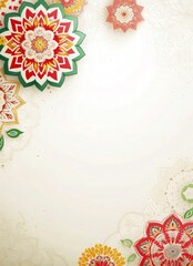 Eid mubarak greeting design background, greeting with mandala