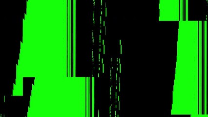 Aufkleber - Black and white pixel motion glitch effect on green chroma key background, cut out, overlay. Loop 4k