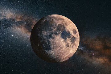 majestic view of the moon against a starry sky