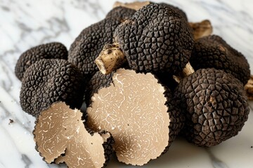 Poster - High quality gourmet ingredient black summer truffles