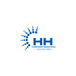 © MdRakibul - HH logo. H H design. White HH letter. HH, H H letter logo SET design. Initial letter HH linked circle uppercase monogram logo. H H letter logo SET vector design. HH letter logo design