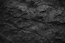 Textured Black Slate Rock Surface