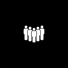 Sticker - Group of people icon isolated on dark background