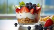 Healthy swap: Greek yogurt parfait replacing sugary cereal for breakfast