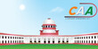 CAA Citizenship Amendment Act with Supreme court of India vector illustration