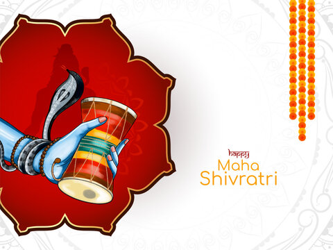 Happy Maha Shivratri Indian religious hindu festival background design
