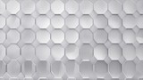 Fototapeta Abstrakcje - 3D Futuristic honeycomb mosaic white background. Abstract white vector wallpaper with hexagon grid