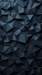  Triangle Black Background in the Style of Extruded Design - Dark Gray and Navy Textural Surface - Abstract Modern Urban Modular Construction Wallpaper created with Generative AI Technology