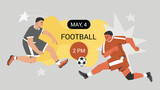 Fototapeta  - Football Play Poster Template