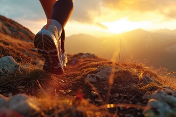 Wall Mural - sunset in the mountains. 