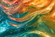fashion shiny flow abstract multi-colored wave pattern