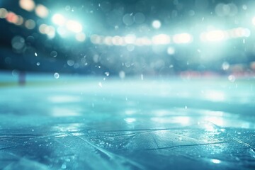 Sticker - Blurry ice hockey stadium winter sports background