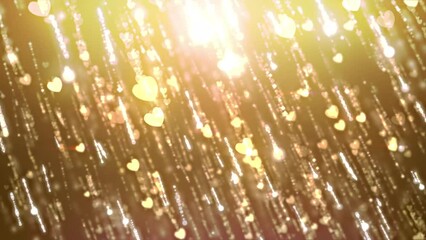 Wall Mural - gold background with gold hearts. valentine's day, wedding day, mother's day.