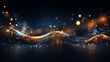 © Derby - Featuring stunning soft bokeh lights and shiny elements. Abstract festive and new year background