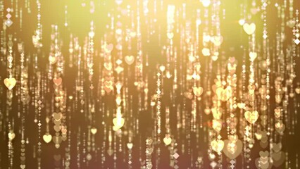 Wall Mural - gold background with gold hearts. valentine's day, wedding day, mother's day.