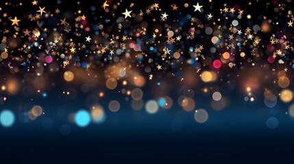 Featuring stunning soft bokeh lights and shiny elements. Abstract festive and new year background