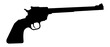 Revolver line icon. Pistol, bullet, sawn-off shotgun, weapon, machine gun, rifle, wound, shot, gun. Vector icon for business and advertising