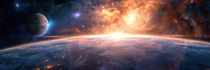 outer space universe panoramic