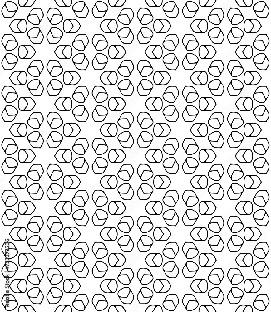 Black seamless abstract pattern. Overlay for background and backdrop. Ornamental design. PNG graphic illustration with transparent background.