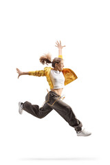 Poster - Female teen dancer jumping