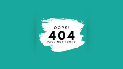 404 error page not found concept design. For website. Web template. Popping window