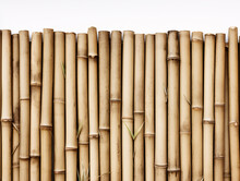 A Wall Of Bamboo Sticks